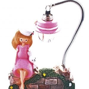 Kaya Üzerine Oturan Kız Biblo (Pembe)