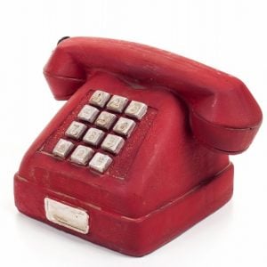 Nostaljik Kırmızı Telefon Biblo