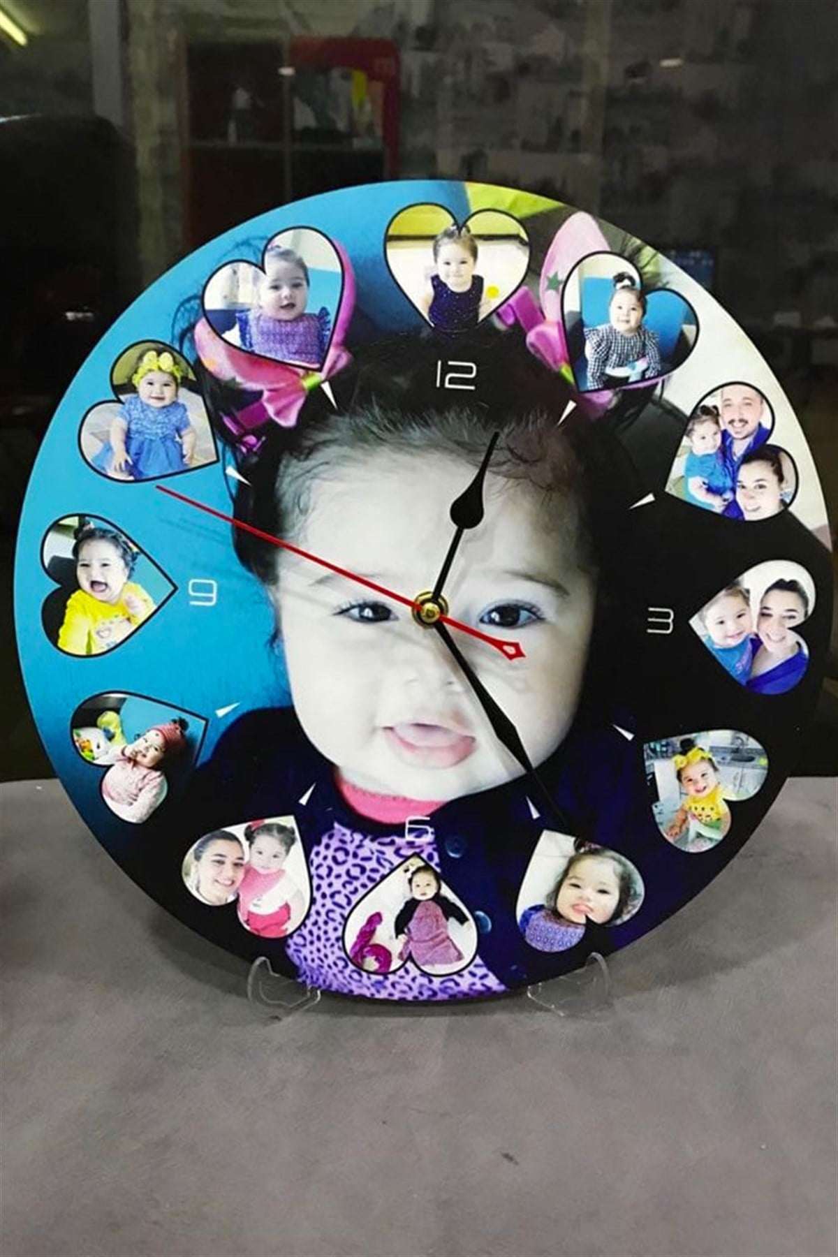 Fotoğraflı Duvar Saati (30 cm) - Görsel 3