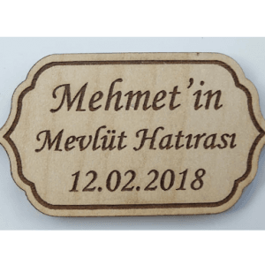 Ahşap Magnet (Söz, Nişan, Düğün, Mevlüt Hediyeliği)