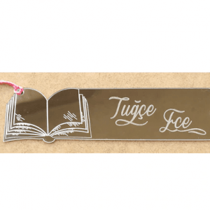 Aynalı Pleksi Kitap Ayracı Kişiye Özel