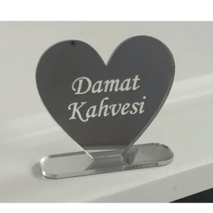 Damat Kahvesi Ayaklı Pleksi