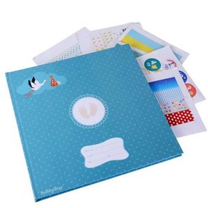 Kişiye Özel İsimli Büyük Boy Unisex Bebek Anı Defteri 30x30